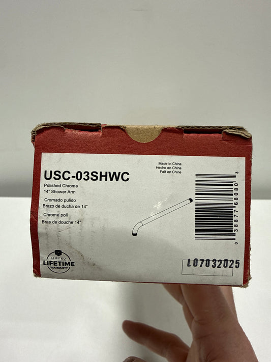 Pfister USC-03SHW Universal 14" Straight Shower Arm Polished Chrome