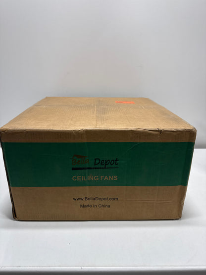 Bella Depot Vintlume 18 in. Indoor Matte Black Metal Caged Ceiling Fan with Light and Remote, Reversible Fandelier