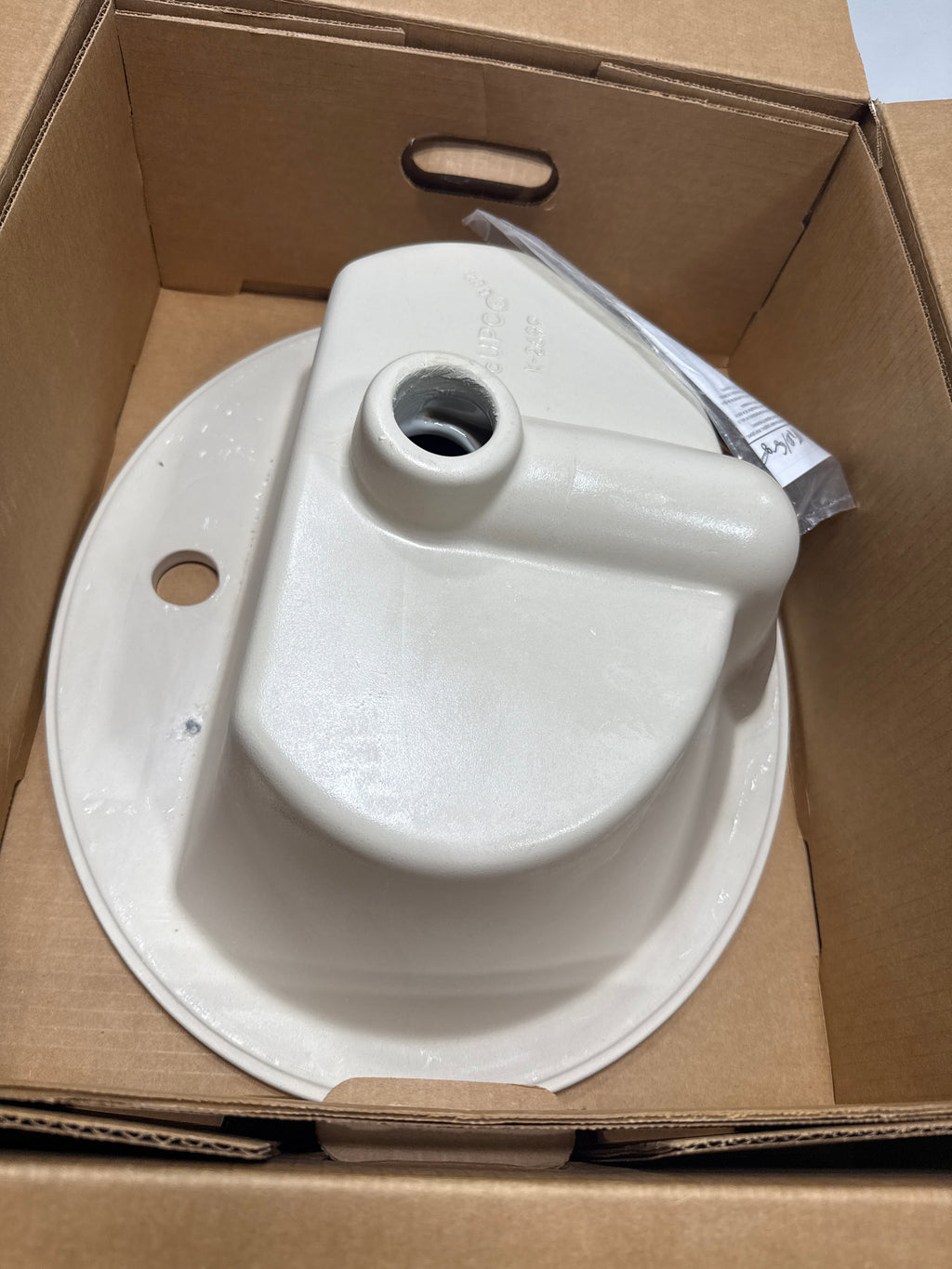 Kohler K-2699-1-0 Bryant Oval Self-Rimming Bathroom Sink with Single-Hole Faucet Drilling, White, 1.375