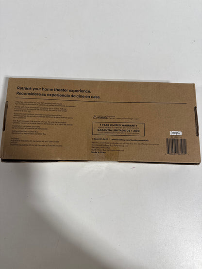 Best Buy Essentials  - Rear/Bottom Soundbar Wall Mount for Most 15 Lb. Soundbars - Black