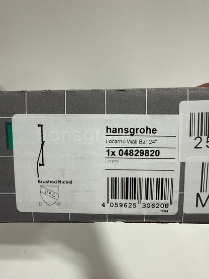 Hansgrohe 04829 Locarno 26-5/8" Wall Mounted Slide Bar - Includes 63" Hose Brushed Nickel