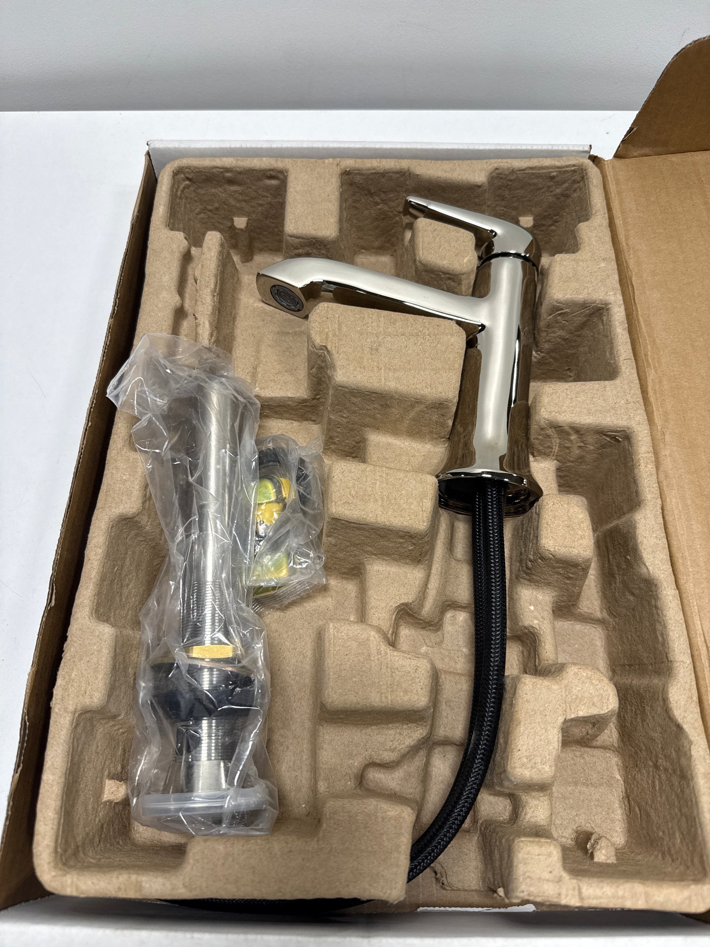 Kohler K-22022-4 Tempered 1.2 GPM Single Hole Bathroom Faucet with Pop-up Drain Assembly Vibrant Polished Nickel