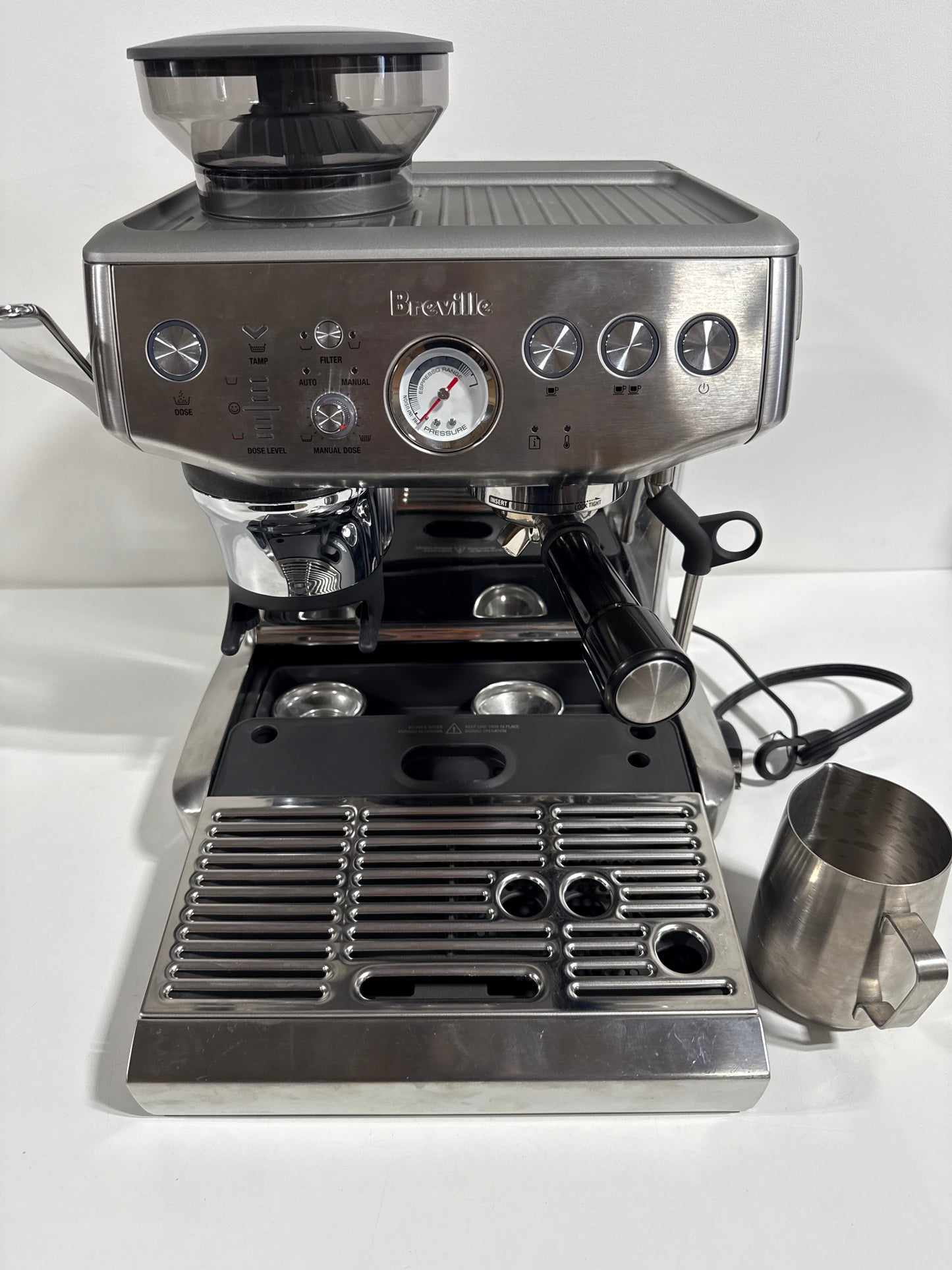 Scratch  & Dent  Breville - the Barista Express Impress Espresso Machine - Brushed Stainless Steel