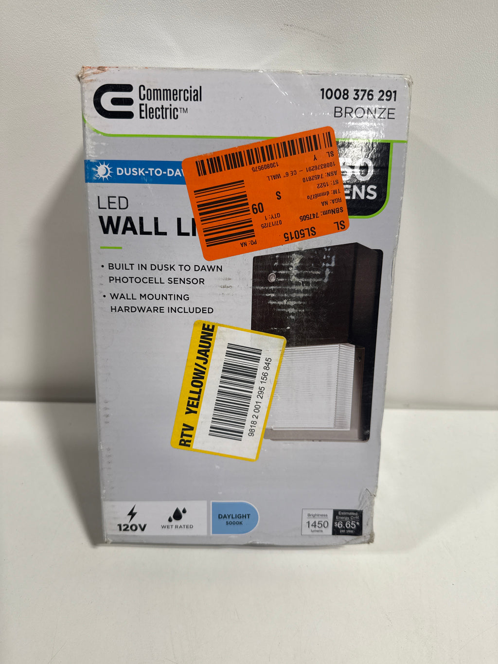 Commercial Electric LED Photocell Sensor Bronze 100-Watt Equivalent 5000K - *Lighting & Electrical