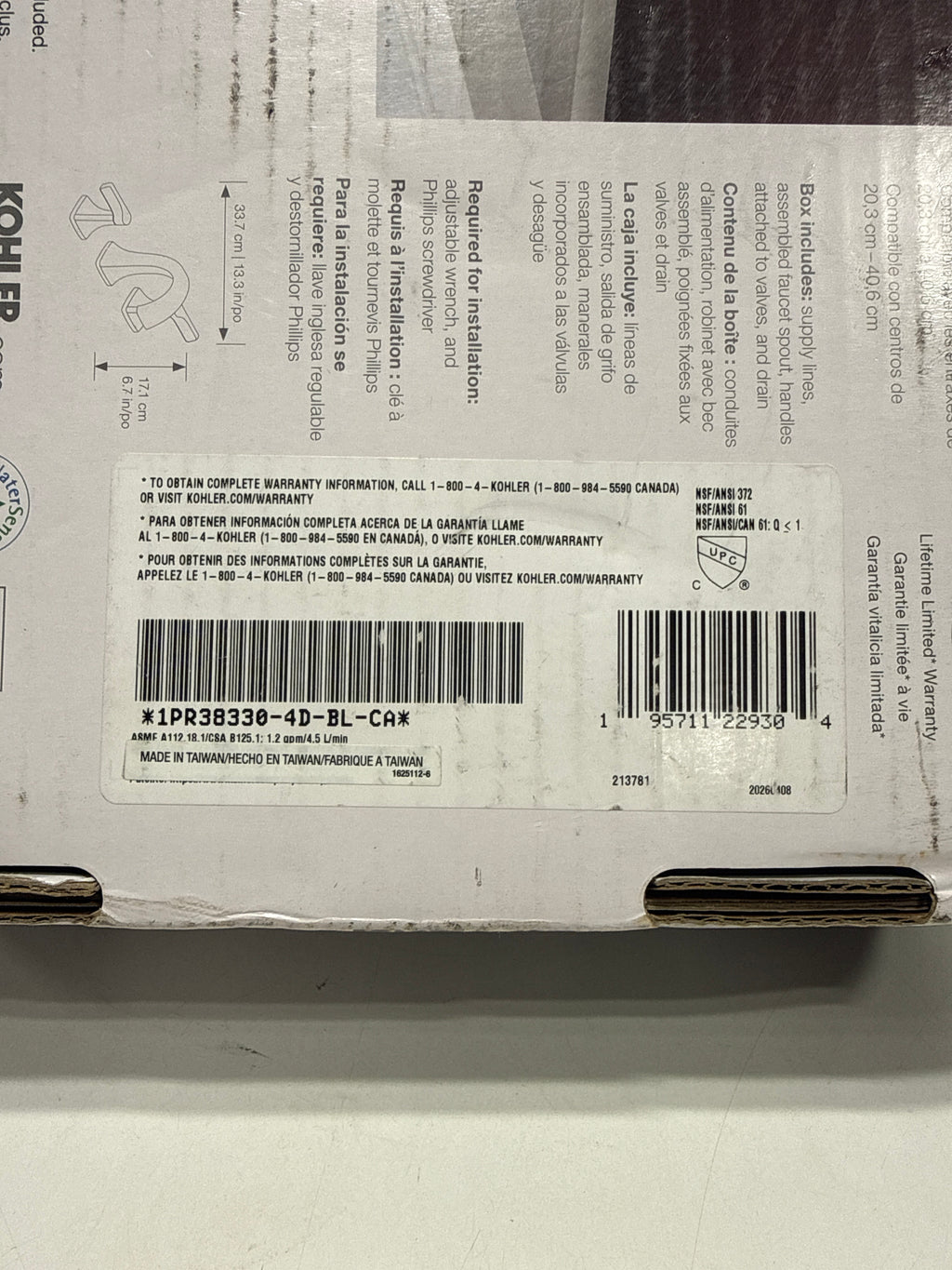 Kohler Riverly Widespread Bathroom Sink Faucet Matte Black
