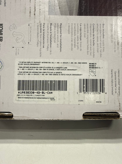 Kohler Riverly Widespread Bathroom Sink Faucet Matte Black