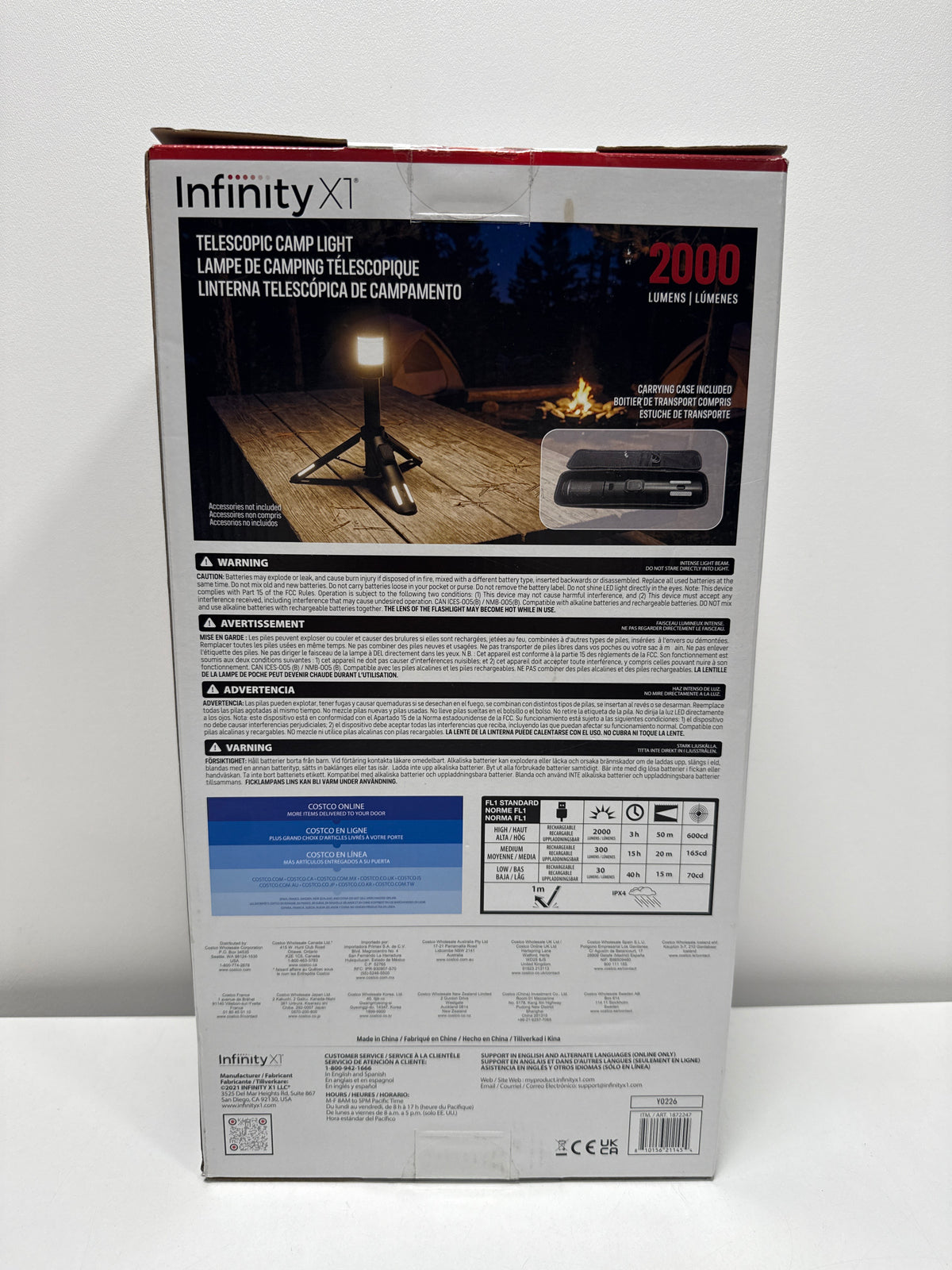 Infinity X1 2000L Camp Site Light