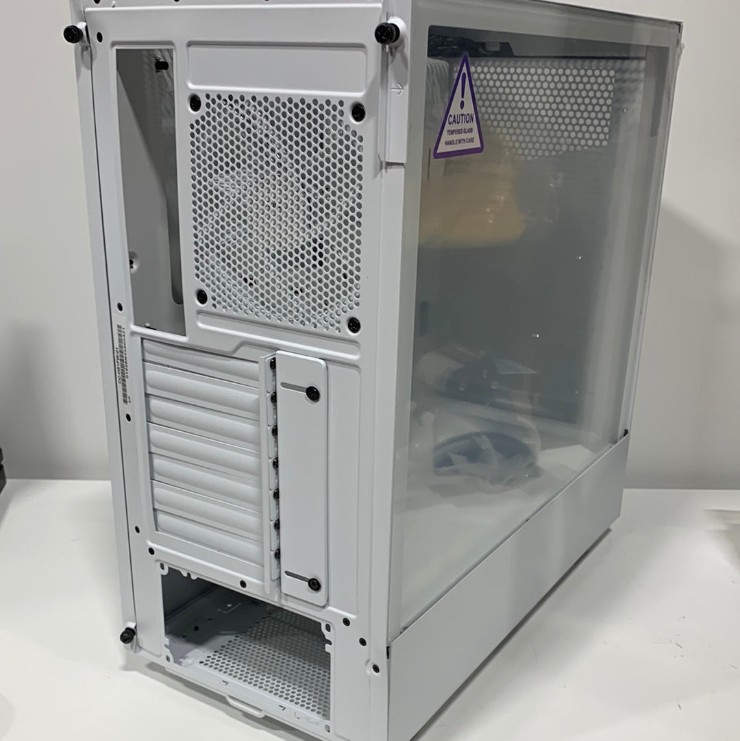 See Desc NZXT - H5 Flow ATX Mid-Tower Case - White