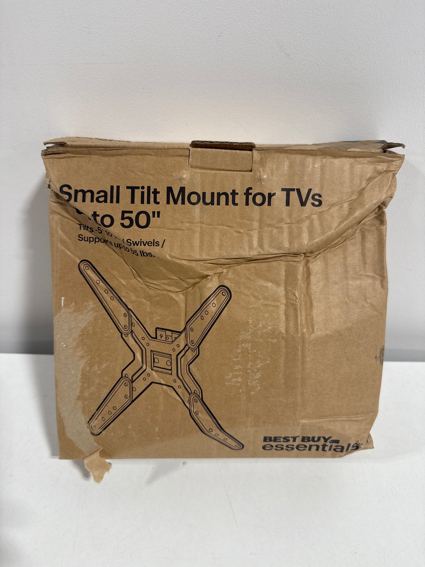 Best Buy Essentials™ - Tilting TV Wall Mount for up to 50" TVs - Black