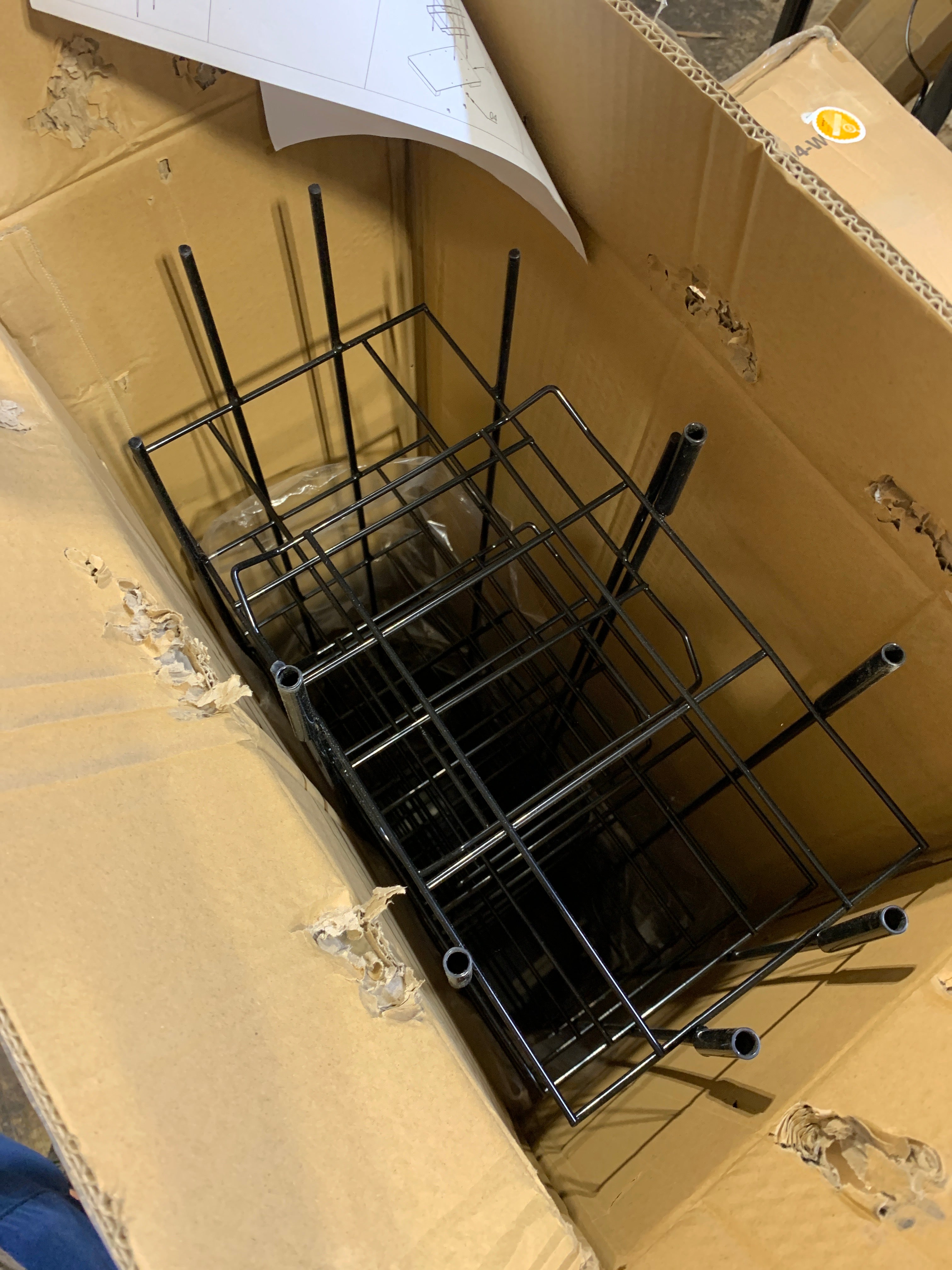 Missing Hardware SSWBasics Black Floor Standing Ball Cap Rack and Hat Display Rack - *Sporting Goods