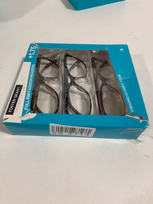 DesginOptics by Foster Grant Classic Reading Glasses +1.75 3 Count