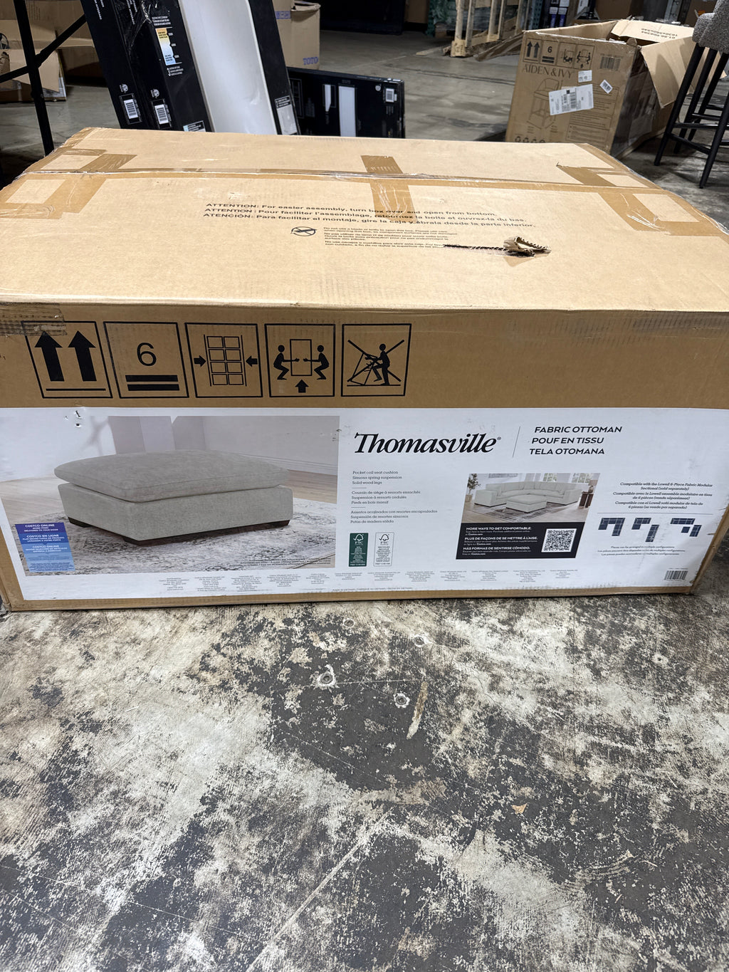 Thomasville Lowell Fabric Ottoman
