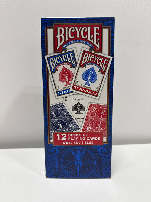 12 x Bicycle Standard Playing Cards Red and Blue Decks