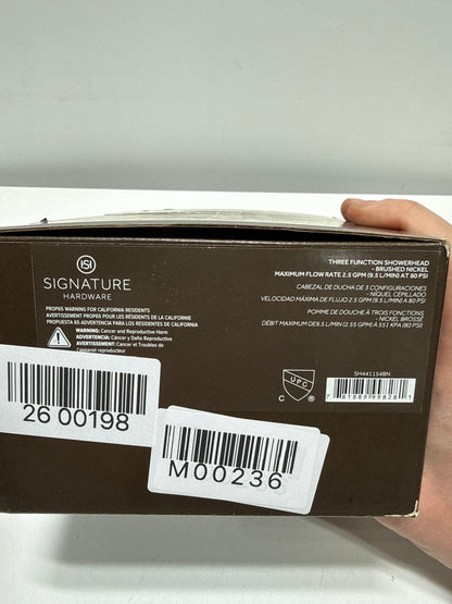 Signature Hardware 955102-25 FundamentALL 6" Round Multifunction 2.5 GPM Shower Head Brushed Nickel