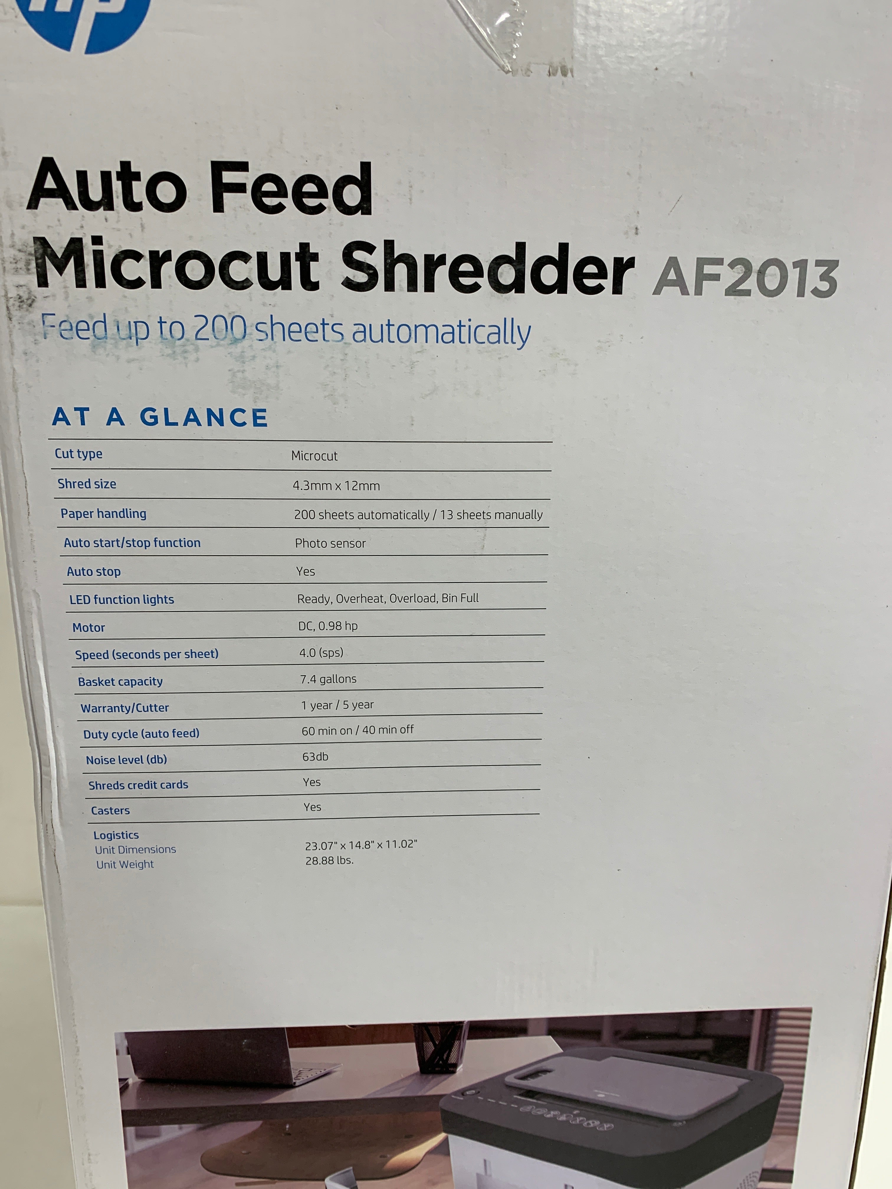 HP - 13 Sheet Microcut Paper Shredder 91004F - *Commercial