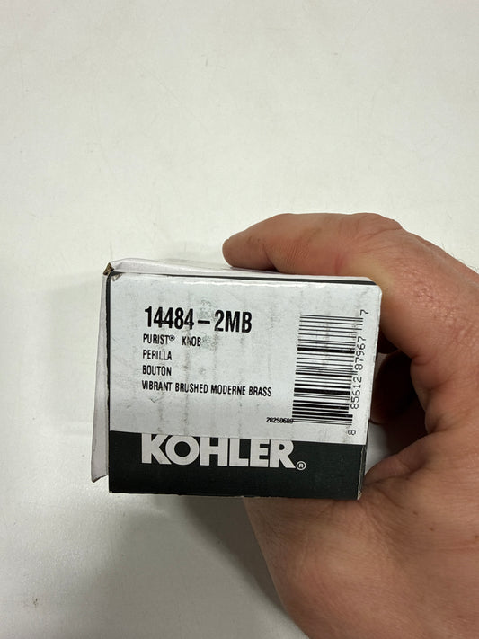 Kohler K-14484 Purist 1-1/16 Inch Mushroom Cabinet Knob Vibrant Brushed Moderne Brass