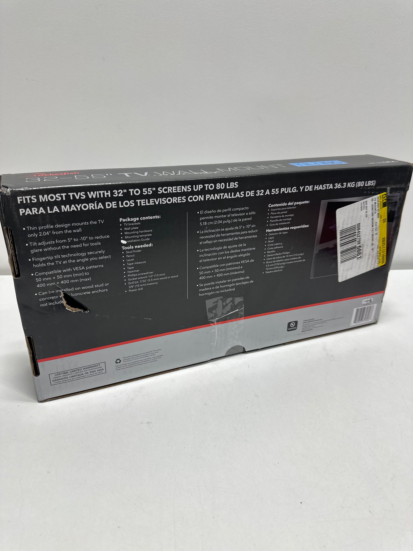 Missing Hardware Rocketfish™ - Tilting TV Wall Mount for Most 32"-55" TVs - Black