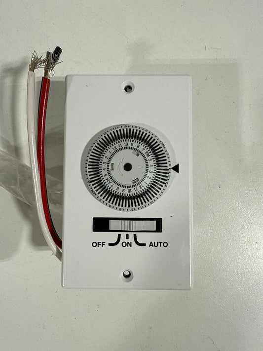 20 Amp 24-Hour Indoor in-Wall Heavy-Duty Mechanical Timer, White