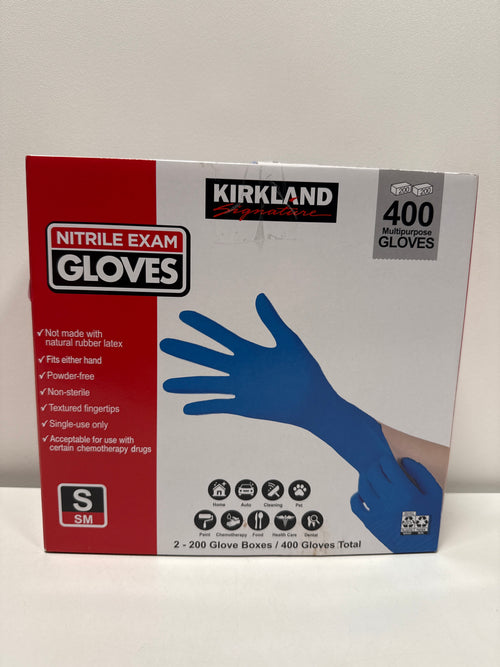 Kirkland Signature Nitrile Exam Gloves, 400-count, Size Small
