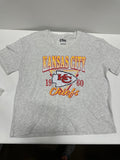NFL Kansas City Chiefs Women's Oatmeal Heather Rolled Sleeve T-Shirt