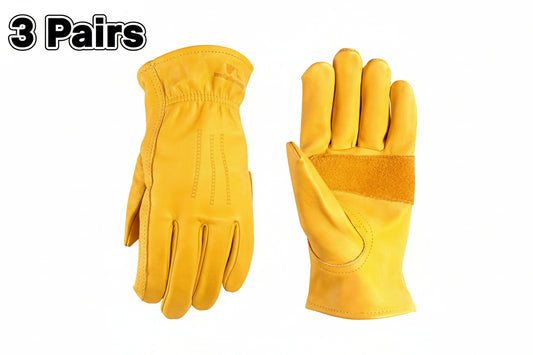 3 Pair x Wells Lamont Leather Work Gloves Extra Large (1209XL)