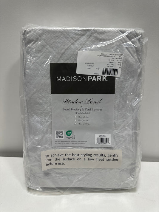 Madison Park Karien 100% Blackout Curtains 52x84 – White, 2-Layer Noise Blocking & Energy Smart Thermal Window Panel Pair with Rod Pocket/Back Tab