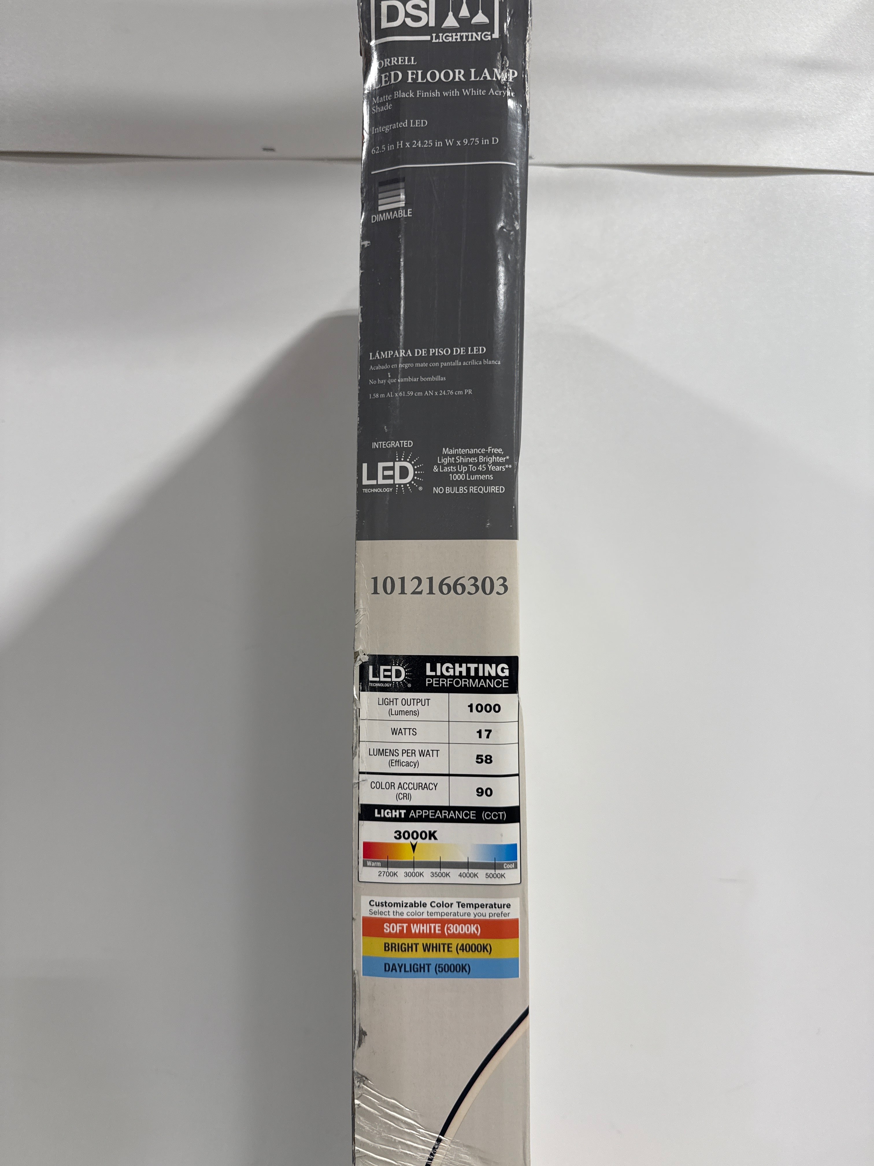 Sorrell 62.5 in. Matte Black Integrated LED Arcing Floor Lam - *Home Decor & Curtains