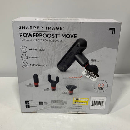 Sharper Image Powerboost Move Portable Percussion Massager, Gunmetal Gray