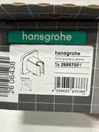 hansgrohe FixFit Q Handheld Shower Wall Outlet 1/2-inch Thread Connection in Chrome, 26887001