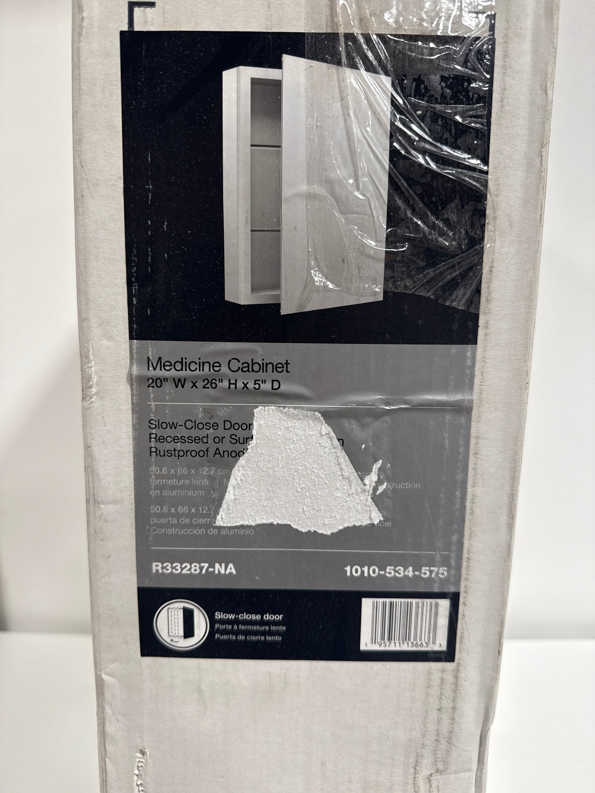 KOHLER Rectangular Medicine Cabinet with Mirror 20 in. W x 26 in. H Recessed/Surface Mount R33287-NA - *Plumbing