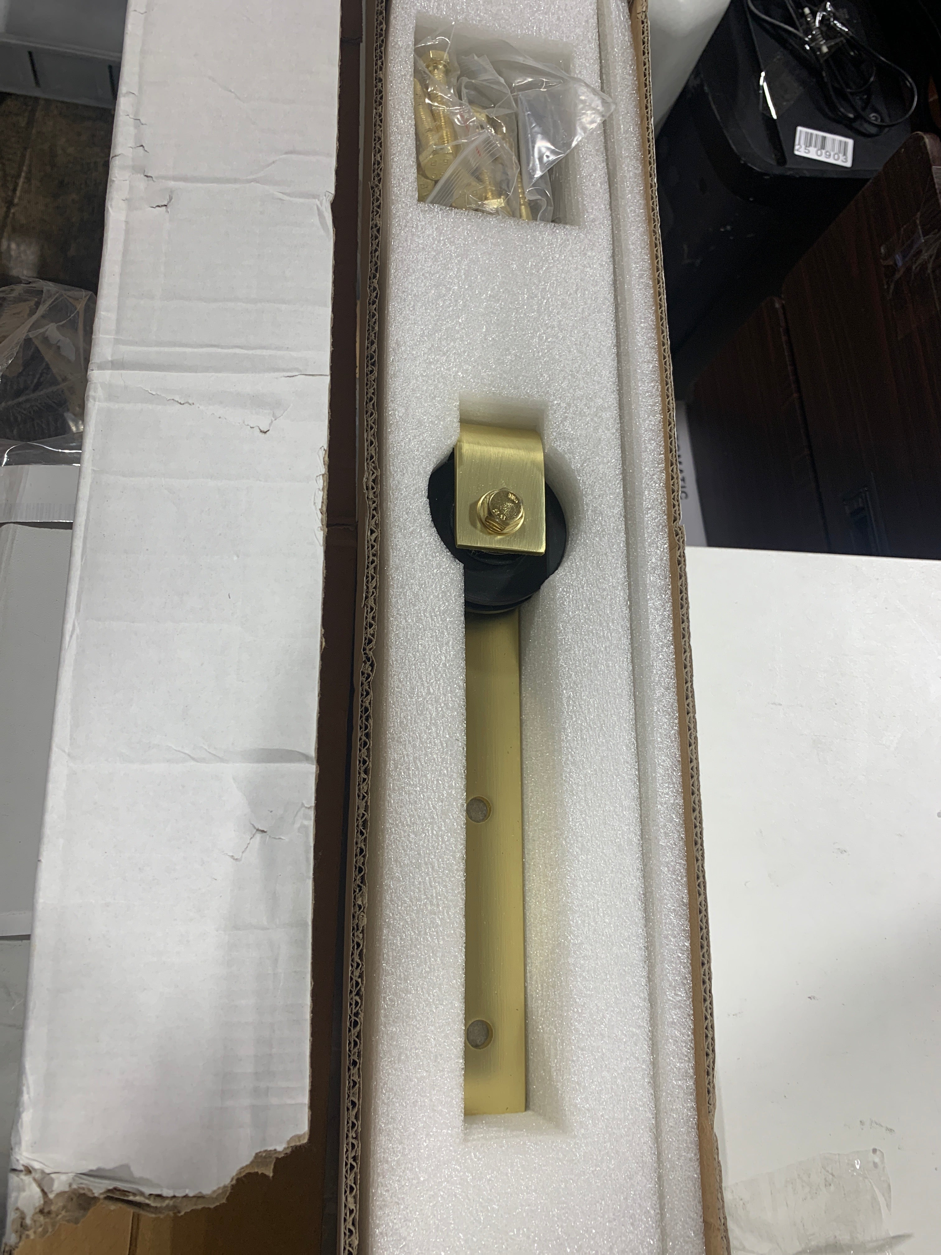 Signature Hardware 950668 Hal 78 Inch Barn Door Track and Hardware Set - Includes Track Rollers and Matching Hardware