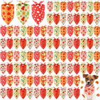 Shyyween 100 Pieces Thanksgiving Fall Dog Bandanas Bulk Maple Leaves Autumn Dogs Bandanas Soft Doggie Bibs Adjustable