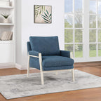 OSP Home Furnishings Amari Relaxed Modern Accent Chair Navy Fabric with Antique White Wood Frame - *Furniture &