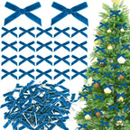 Lot of 3 - 100 Pcs Khaki Mini Velvet Bows 3 X 2 Inches Small Christmas Bows for Christmas Tree Wreath Garland Home