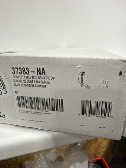 KOHLER K-37383 PureFlo Rough-in Cable Bath Drain, PVC, 30" Cable with Tubing