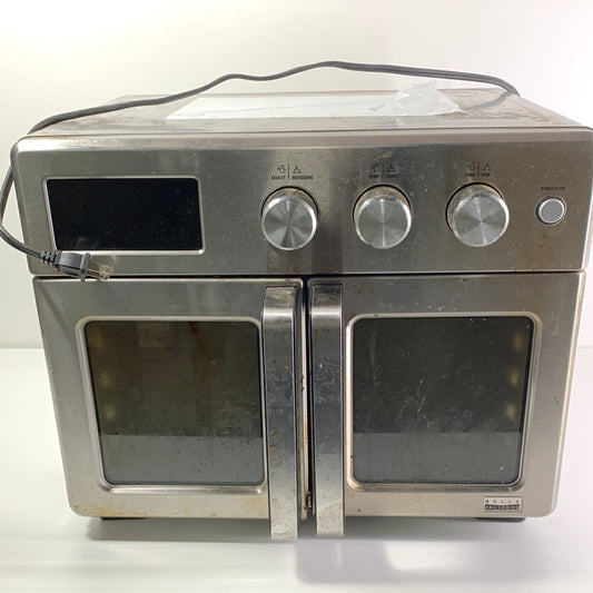 Used Bella Pro Series - 12-in-1 6-Slice Toaster Oven + 33-qt. Air Fryer with French Doors - Stainless Steel