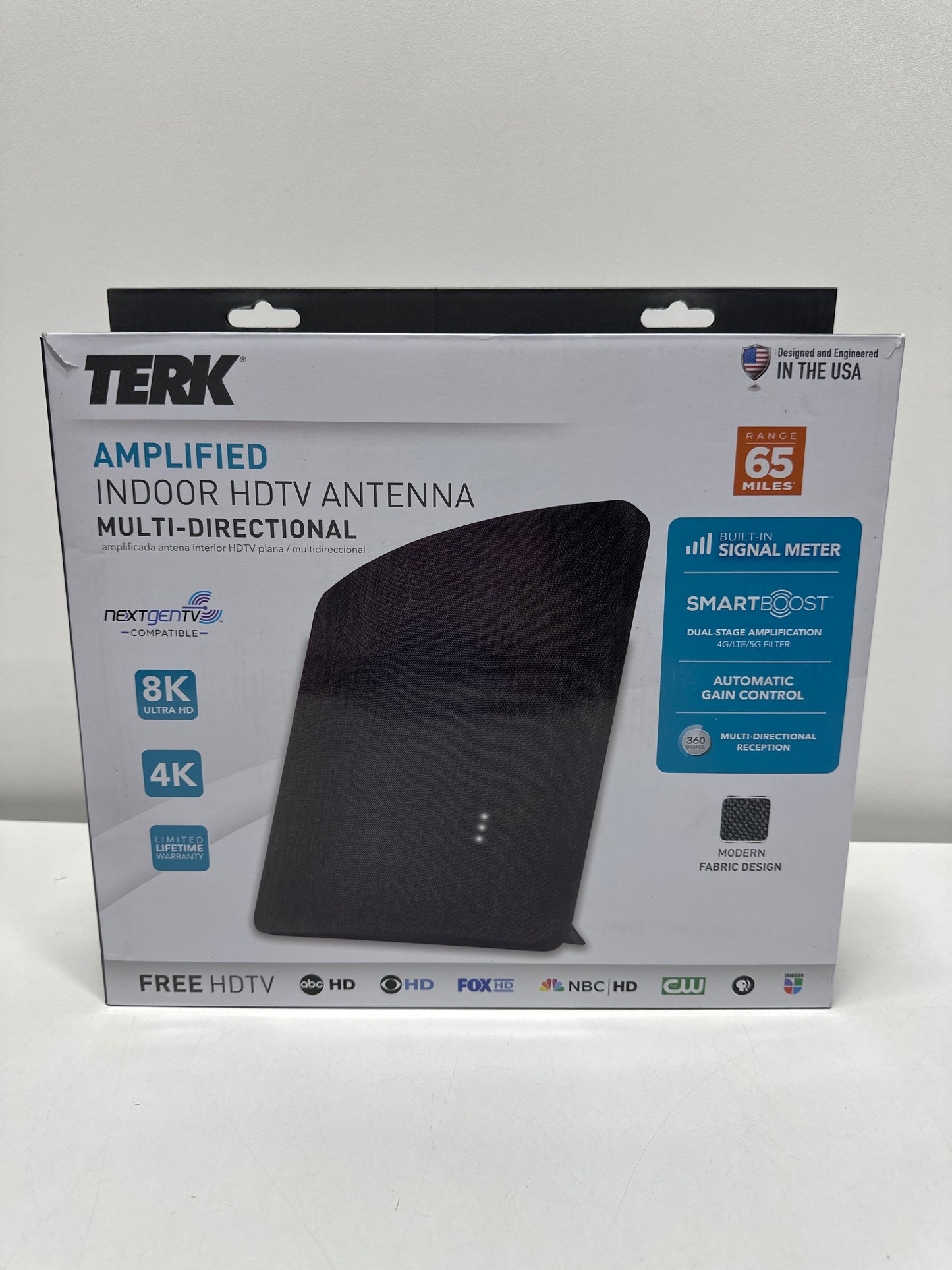 TERK - Amplified Multi-Directional Indoor HDTV Antenna - Black