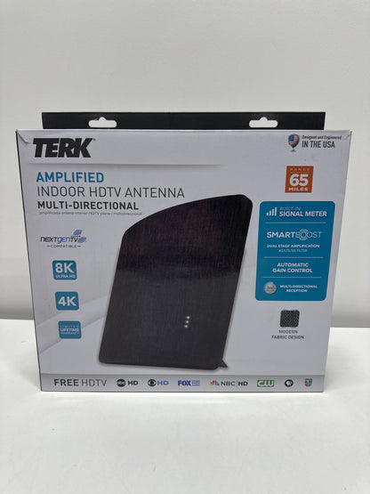 TERK - Amplified Multi-Directional Indoor HDTV Antenna - Black