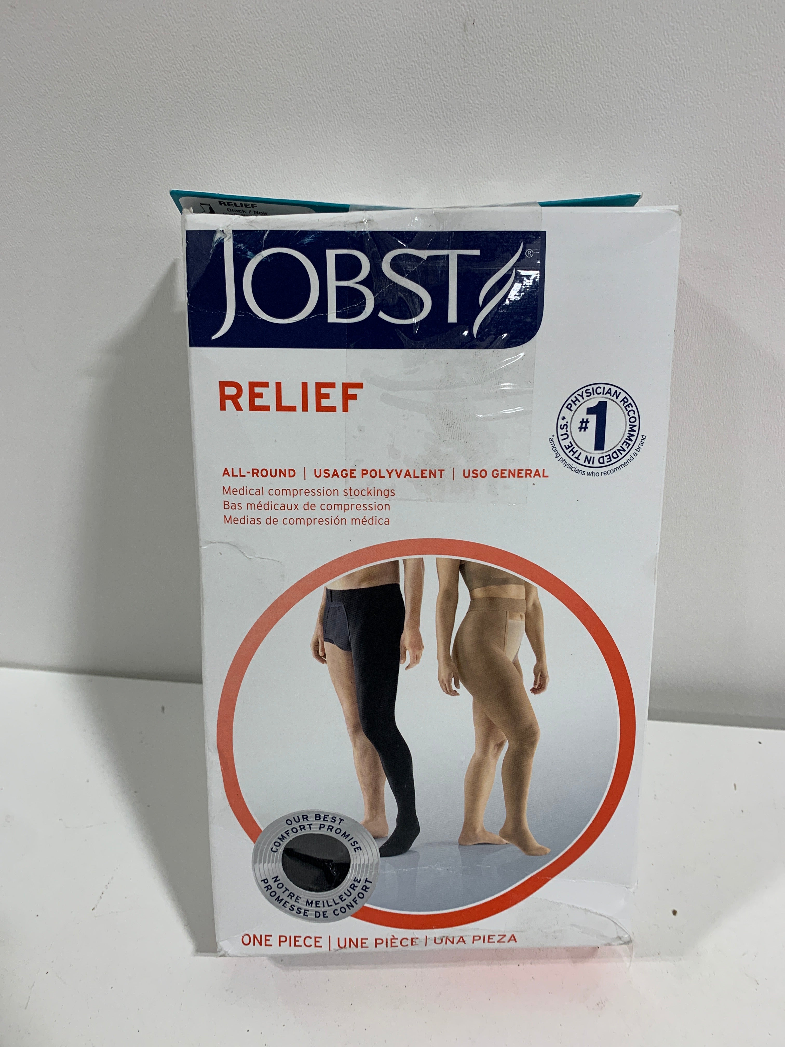 Jobst Relief 20-30 MmHg Firm Support XL Black Open Toe Left Chap - 7865063 - *Health & Beauty