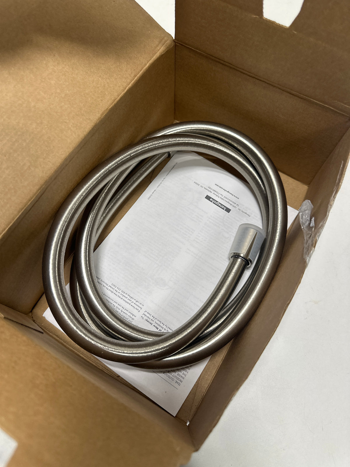 Hansgrohe 28276 Techniflex 63" Hand Shower Hose with 1/2" Connections Brushed Nickel Bath and Shower Accessories Shower Components Hand Shower Hoses