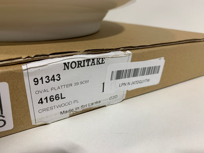 Noritake Crestwood Platinum 16" Oval Serving Platter