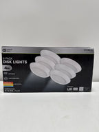 Commercial Electric 6-Pack 4 in. LED Surface Mount Downlight Flush Mount Disk Light Fixture, 900 Lumens, Selectable CCT 2700K-5000K