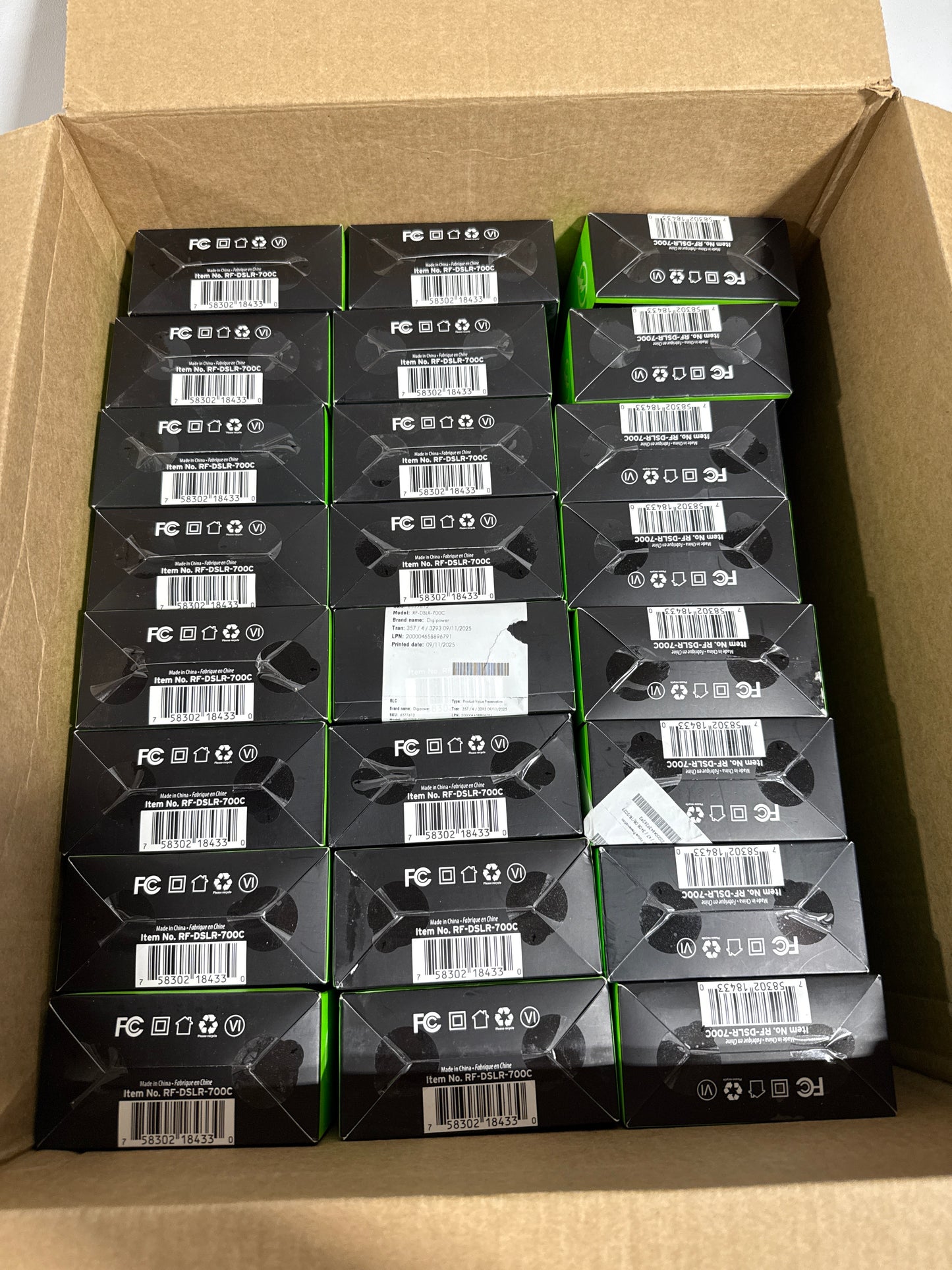 Lot of 24 - Digipower - Travel Charger for Mirrorless & DSLR Cannon Camera Batteries LPE6/LPE10/LPE17/NB/L12 - Black