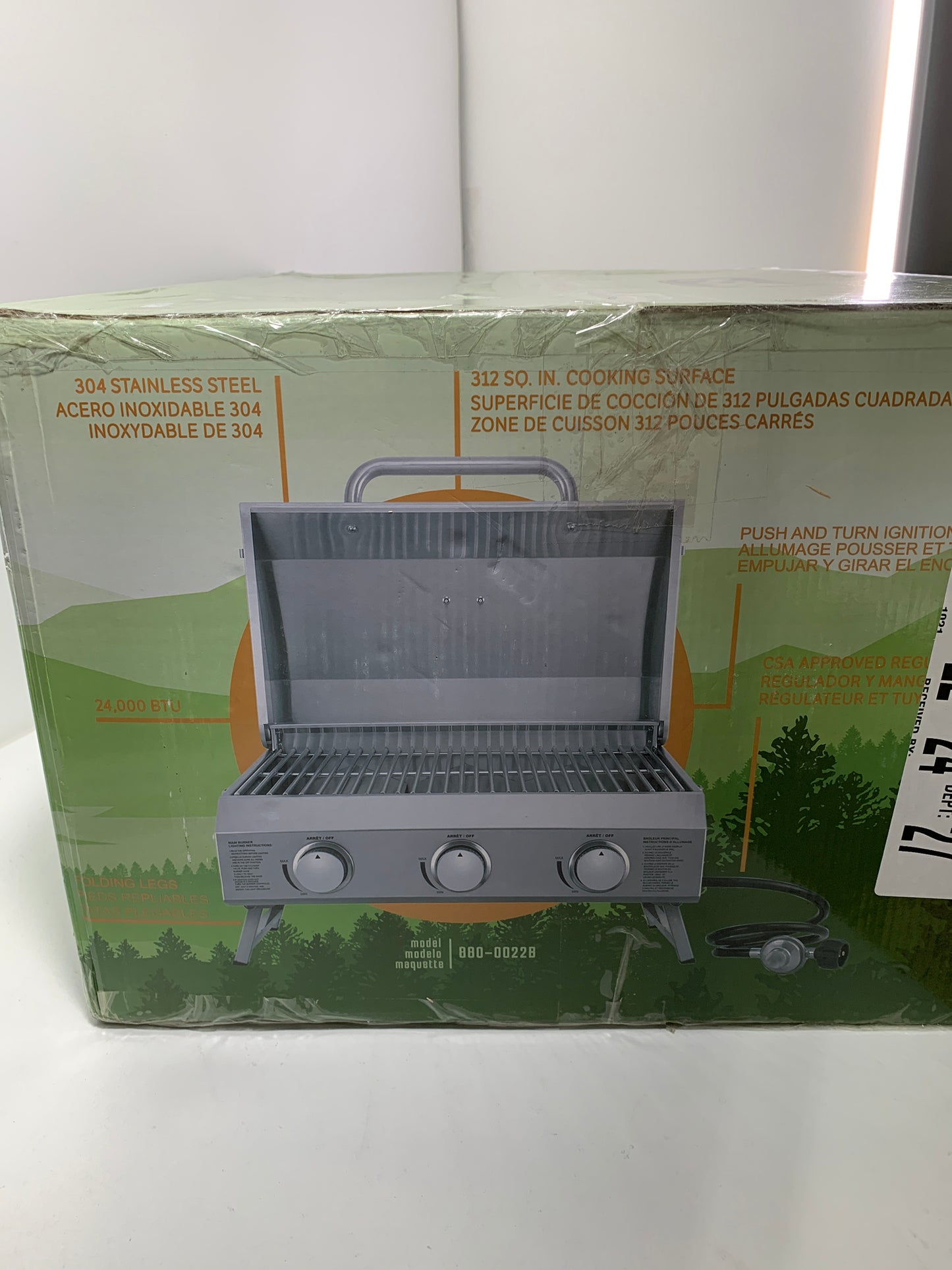 NXR 3 Burner Portable Gas Grill. Stainless Steel 24,000 BTU. Cooking Space 312 sq. in. Review as a 4.7 Starts product. Grill Style Portable., 880-0022B