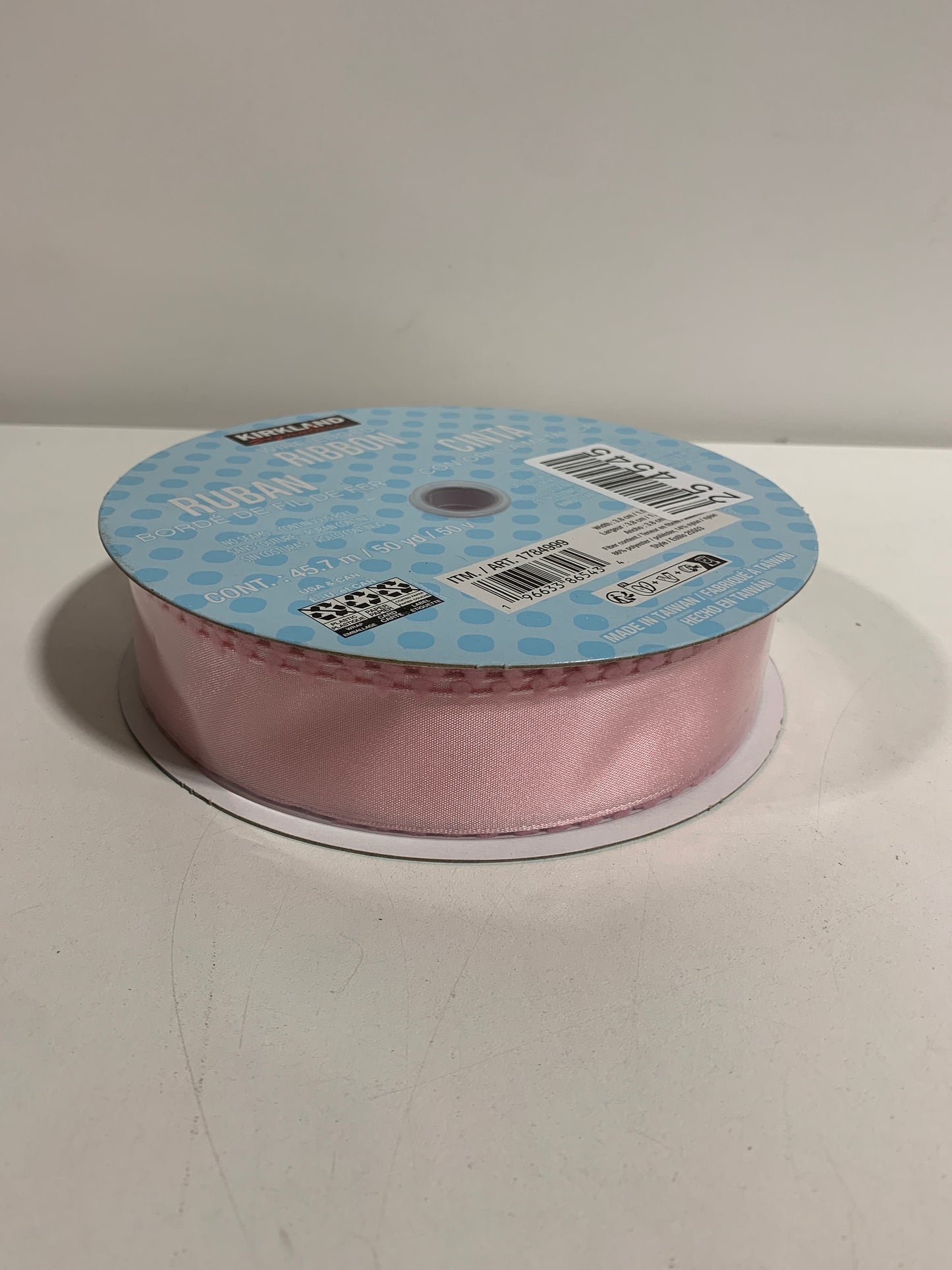 Kirkland Wire-Edged Ribbon Pink 1.5" Wide 50 YD