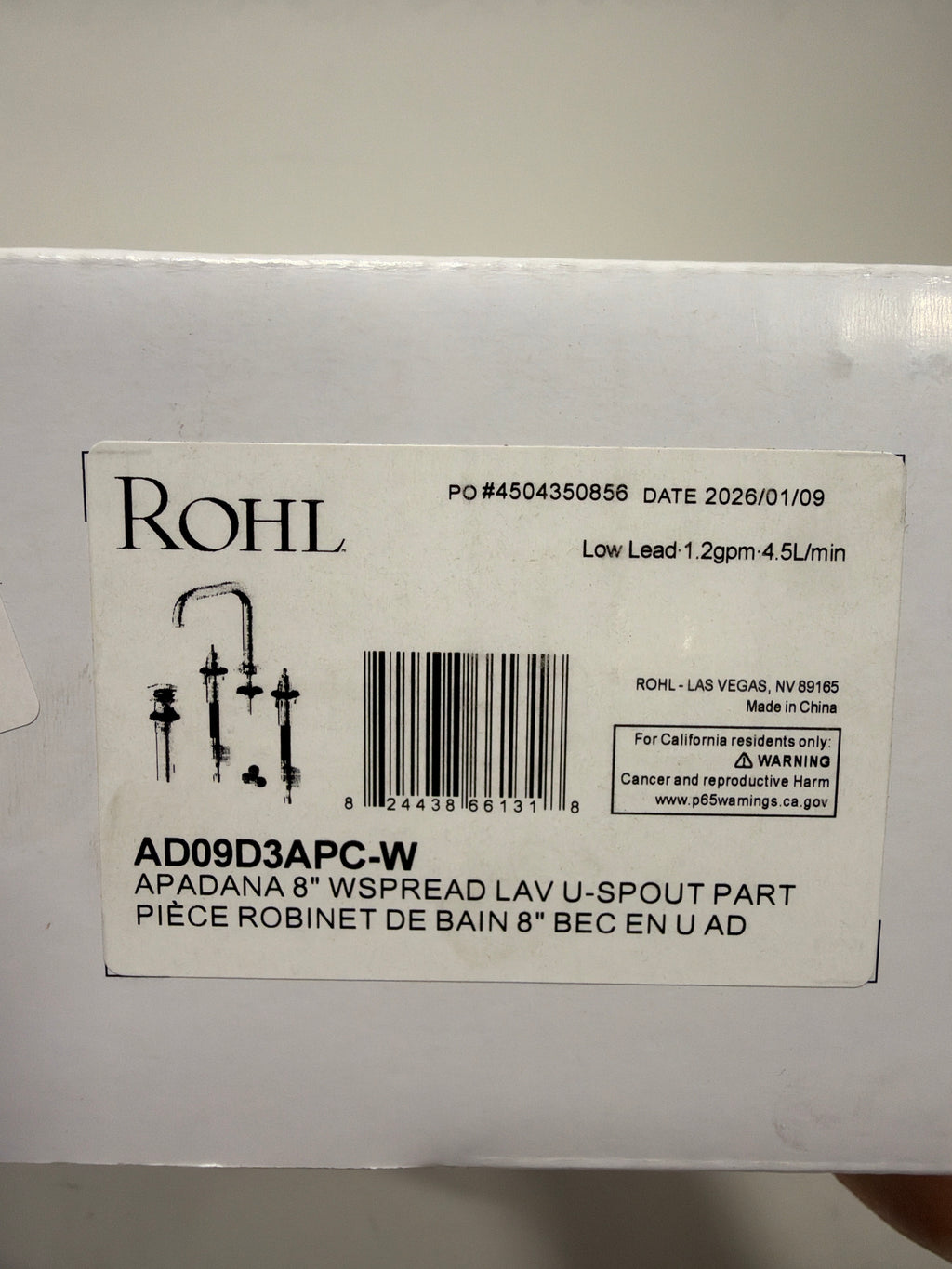 Rohl AD09D3LM Apadana 1.2 GPM Widespread Bathroom Faucet with Pop-up Drain Assembly Polished Chrome Faucet Bathroom