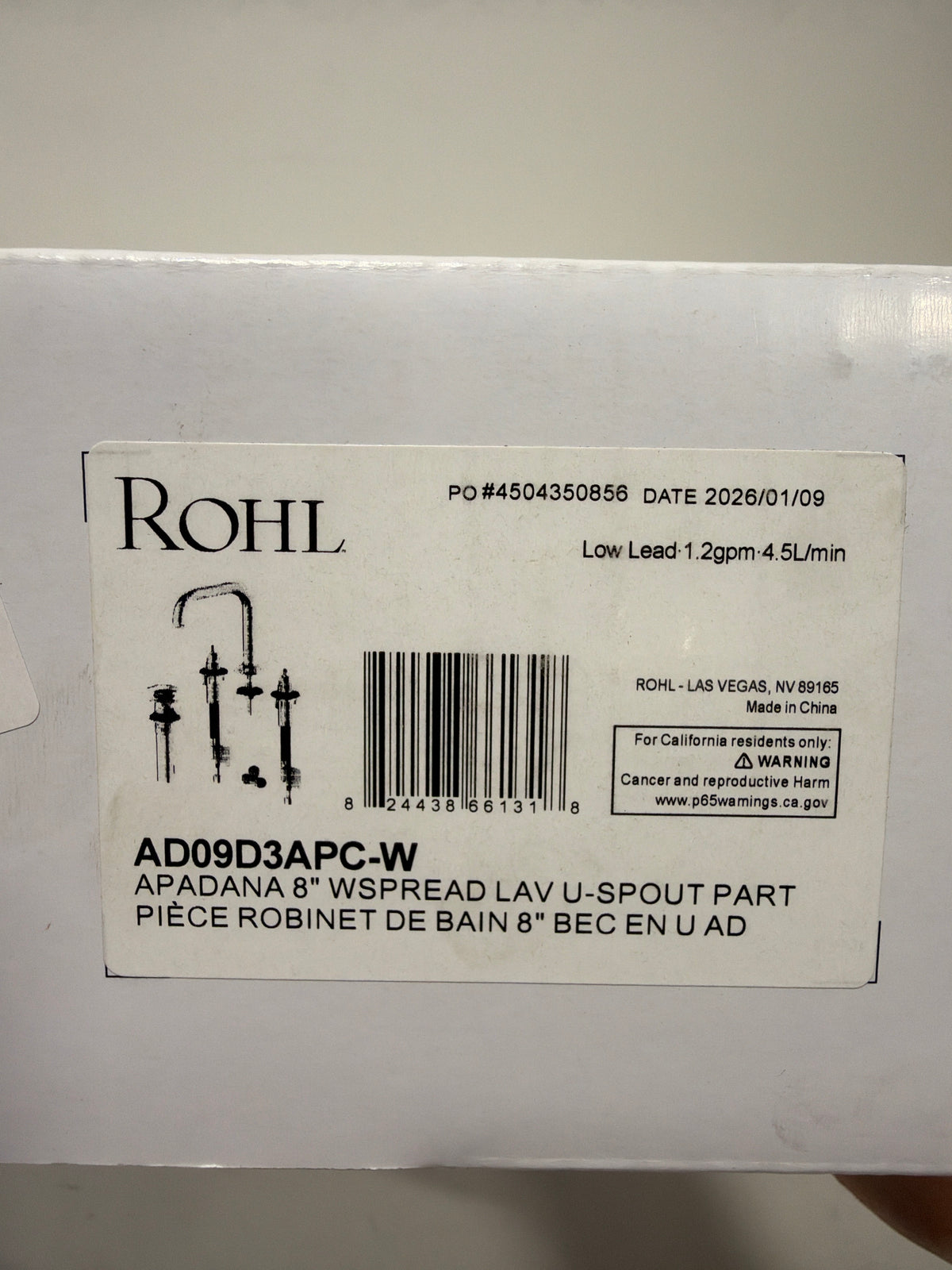 Rohl AD09D3LM Apadana 1.2 GPM Widespread Bathroom Faucet with Pop-up Drain Assembly Polished Chrome Faucet Bathroom