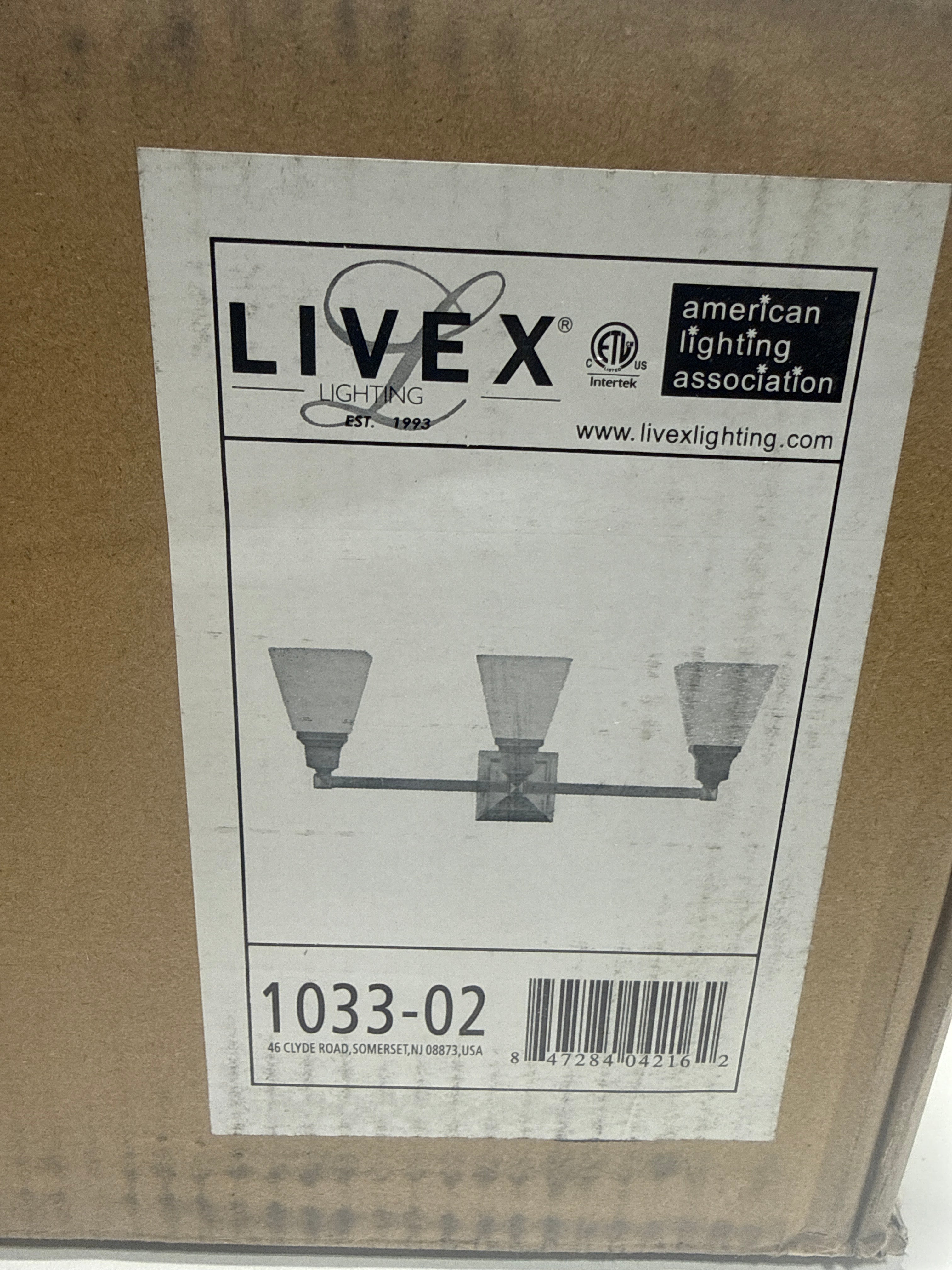 Livex Lighting 1033-02 Mission 3-Light Bath Light, Polished Brass
