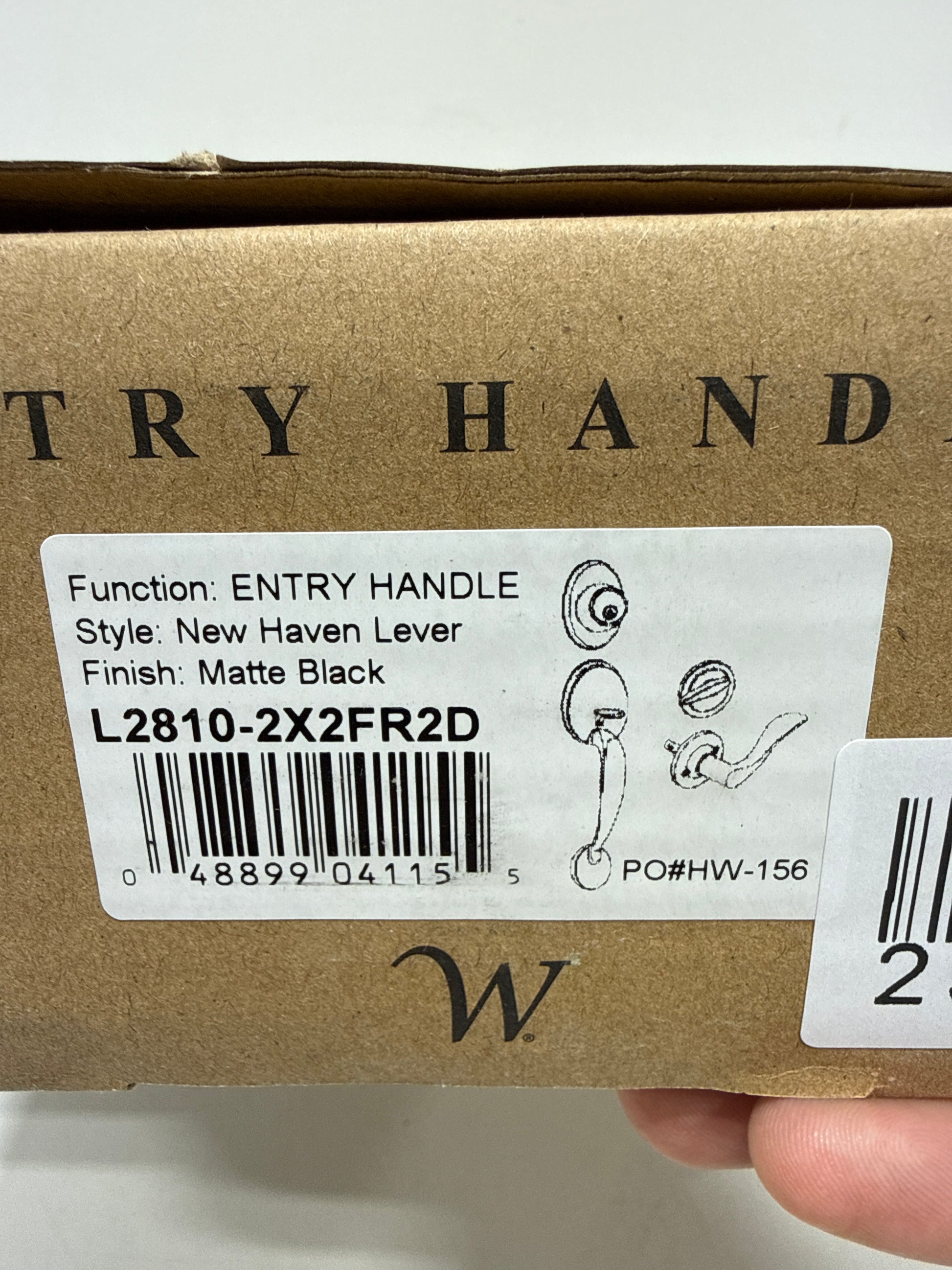Weslock L2810-2X2FR2D Hillcrest Keyed One Side Left Hand Handle Set with Haven Lever Matte Black - *Tools Hardware &
