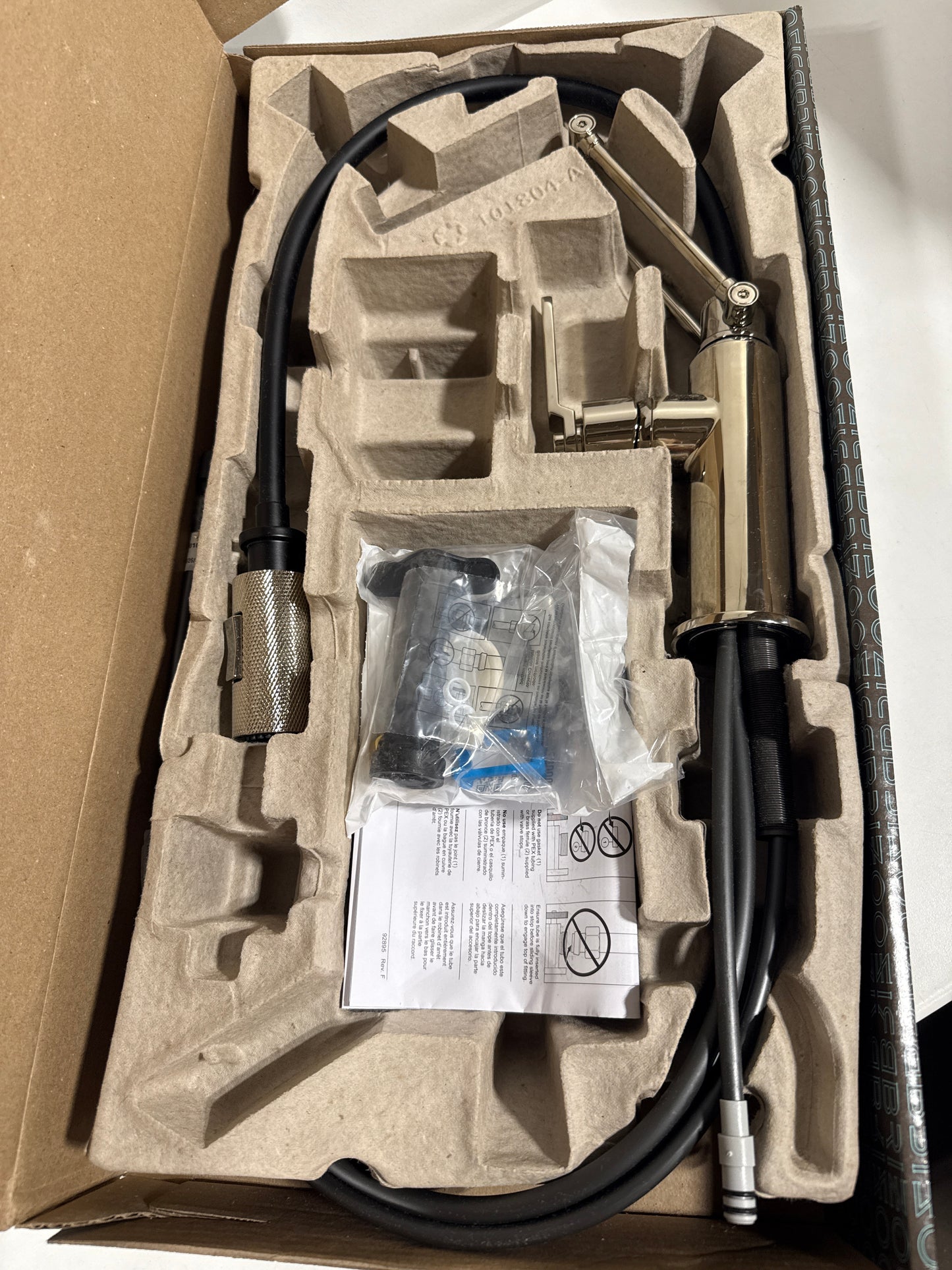 Brizo 63244LF Litze Single Handle Articulating Kitchen Faucet with Industrial Handle Brilliance Polished Nickel Faucet